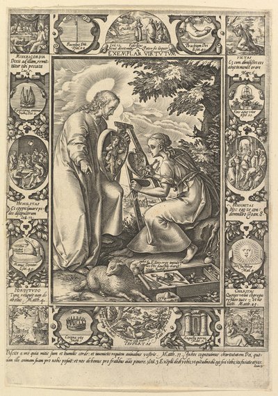 Exemplární Virtutum, z Alegorických scén ze života Krista.n.d. od Hendrik Goltzius