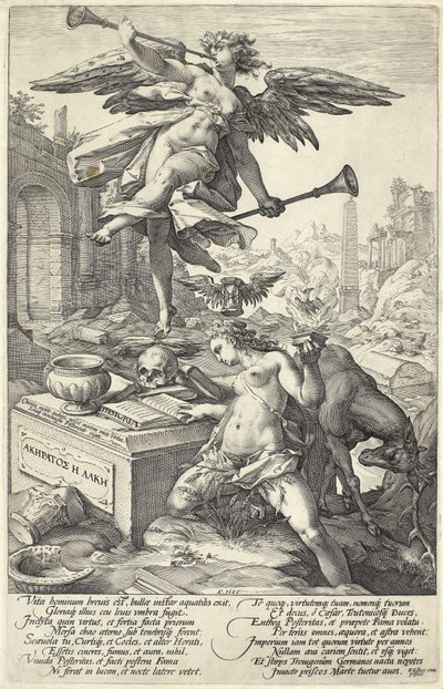 Sláva a historie, od Roman Heroes, 1586 od Hendrik Goltzius