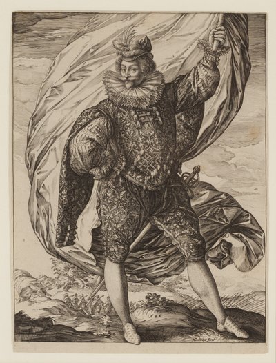 Vlajkonoš Gerrit Pieters Ruicharer od Hendrik Goltzius