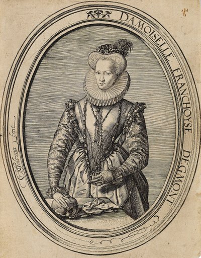 Françoise Lucemburská, hraběnka z Gavre, Dame de Fiennes 1495-1557, 1580. od Hendrik Goltzius