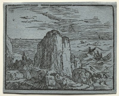 Ze sady 4 krajin: č. 4- Útes na pobřeží. od Hendrik Goltzius