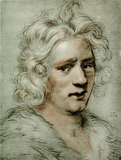 Studie hlavy mladého muže od Hendrik Goltzius