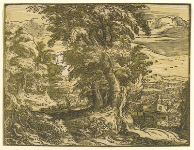 Krajina se sedícím párem, po roce 1595. od Hendrik Goltzius