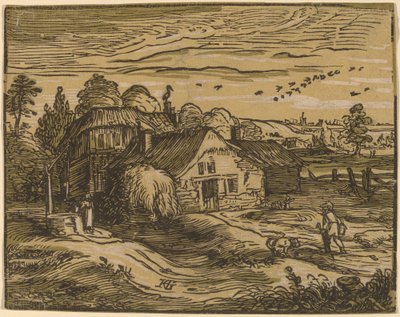 Krajina s farmou od Hendrik Goltzius