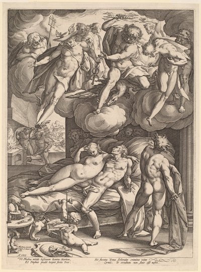 Mars a Venuše překvapeni Vulkánem od Hendrik Goltzius