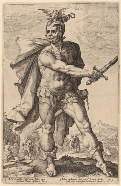 Mucius Scaevola od Hendrik Goltzius