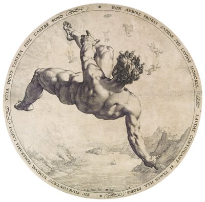 Faethon ze série Čtyři potupníci od Hendrik Goltzius