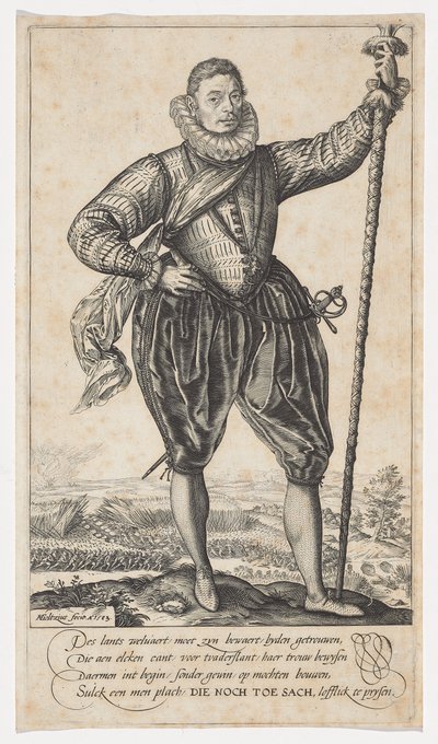 Štikonos, obrácený vpravo, 1583 od Hendrik Goltzius
