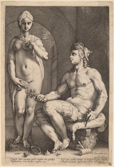 Pygmalion a Galatea od Hendrik Goltzius