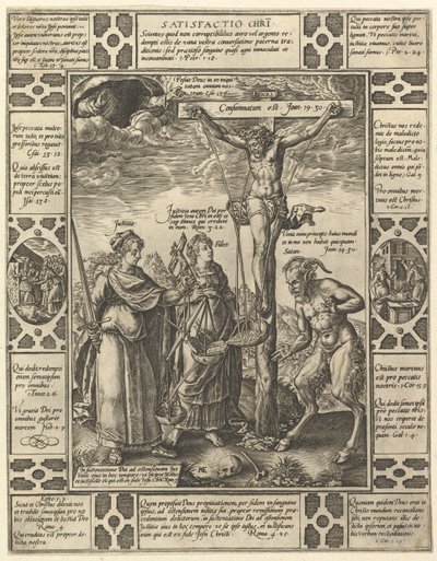 Satisfactio Christi, z Alegorií křesťanské víry, z křesťanského a profánního Allego.... od Hendrik Goltzius