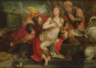 Susanna a starší, 1607 od Hendrik Goltzius