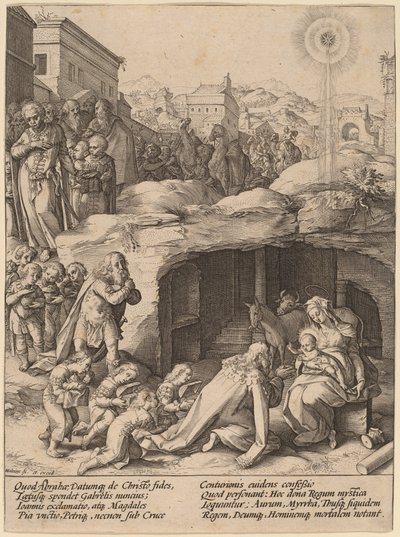 Klanění tří králů od Hendrik Goltzius