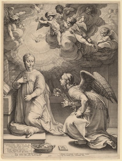 Zvěstování od Hendrik Goltzius