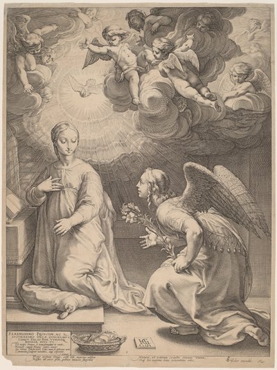 Zvěstování od Hendrik Goltzius