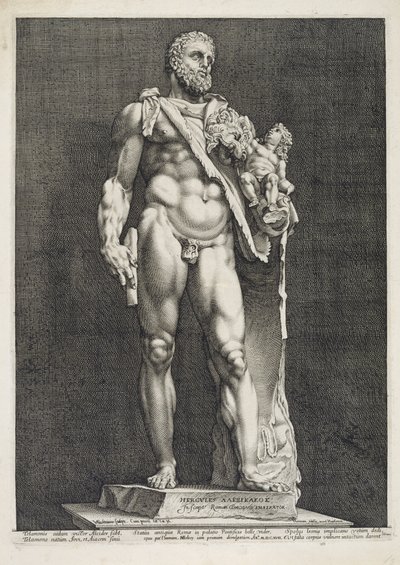 Císař Commodus jako Herkules od Hendrik Goltzius