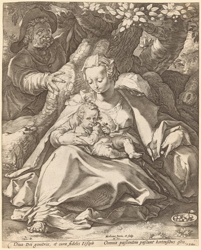Svatá rodina pod třešní od Hendrik Goltzius