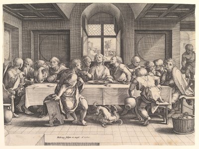 Poslední večeře, 1585. od Hendrik Goltzius