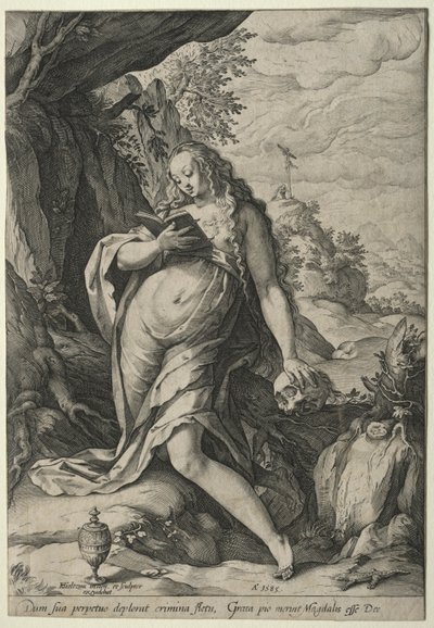 Magdalena v pokání. od Hendrik Goltzius