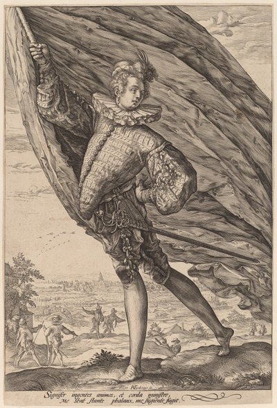 Standardní nosič, otočený doleva od Hendrik Goltzius