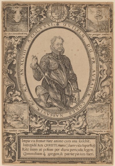William, hrabě z Nassau, princ Oranžský od Hendrik Goltzius