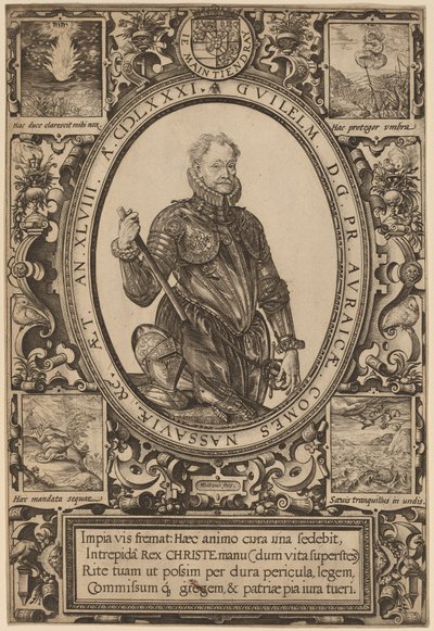 William, hrabě z Nassau, princ Oranžský od Hendrik Goltzius