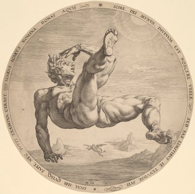 Ikar od Hendrik Goltzius, after Cornelis Cornelisz van Haarlem