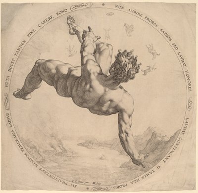 Phaeton od Hendrik Goltzius, after Cornelis Cornelisz van Haarlem