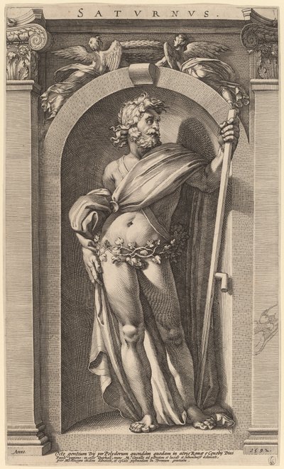 Saturn od Hendrik Goltzius after Polidoro da Caravaggio