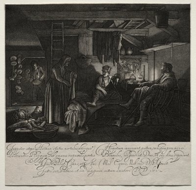 Jupiter a Merkur v domě Filemon a Baucis od Hendrik Goudt
