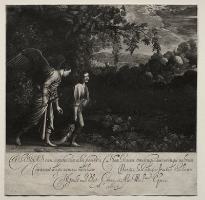 Tobias and the Angel (velký talíř) od Hendrik Goudt