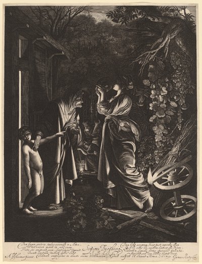 Zesměšňování Ceres od Hendrik Goudt after Adam Elsheimer