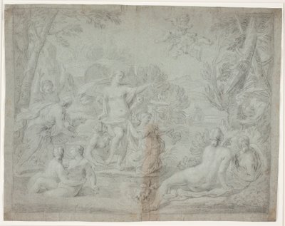 Diana a Actaeon. (Ovidius, Net., III, 175 a násl.) od Hendrik Krock