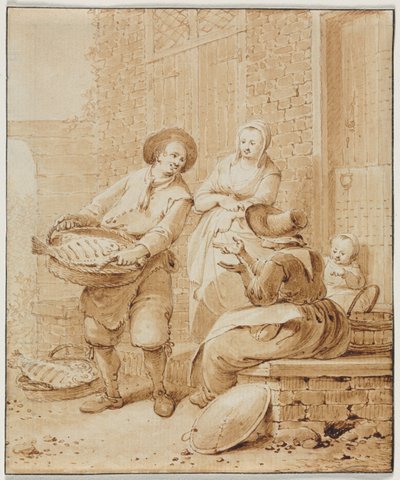 The Fish Monger, druhá polovina 18. století. od Hendrik Meijer