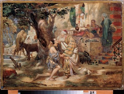 Návrat marnotratného syna. Obraz Henryka Siemiradzkiho (1843-1902), olej na plátně. polské umění od Henryk Siemiradzki