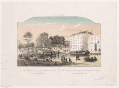 Pohled na Delftse Poort v Rotterdamu Pohled na Delftsche Poort, při pohledu z Schiekade (název na objektu) Rotterdam (název série na objektu) od Hendrik Wilhelmus Last (attributed to)