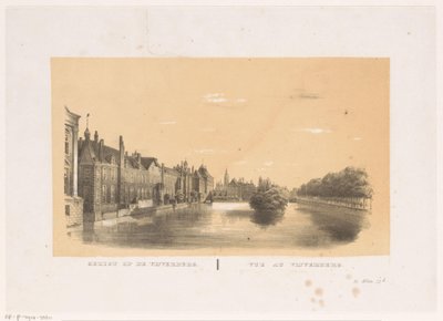 Pohled na Hofvijver v Haagu Pohled na Vijverberg (název na objektu) od Hendrik Wilhelmus Last (attributed to)