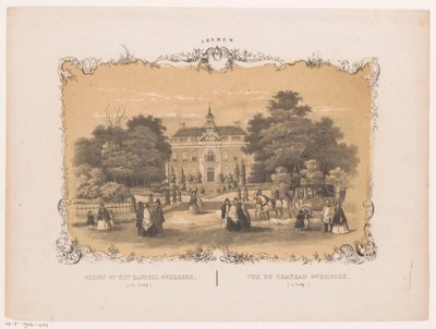 Pohled na hrad Overbeek Pohled na hrad Overbeek (ve Velpu) (titul na objektu) Arnhem (název série na objektu) od Hendrik Wilhelmus Last