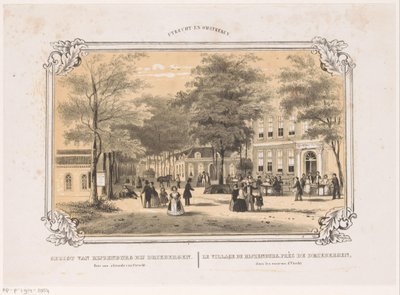 Pohled na Rijzenburg Gezigt van Rijzenburg poblíž Driebergen tři hodiny cesty od Utrechtu (název na objektu) Utrecht a okolí (název série na objektu) od Hendrik Wilhelmus Last