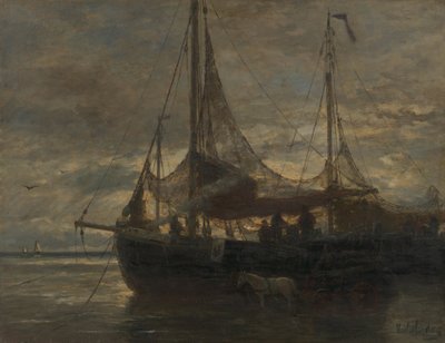 Nizozemsky: Evening Evening od Hendrik Willem Mesdag