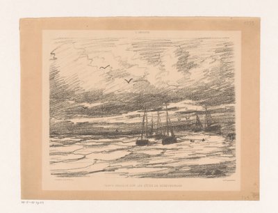 Bouřlivé počasí na pobřeží Scheveningenu Temps orageux sur les côtes de Scheveningue (název na objektu) od Hendrik Willem Mesdag