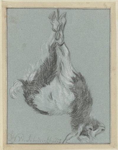 Umírající koza od Hendrik Willem Schweickhardt (signed by artist)
