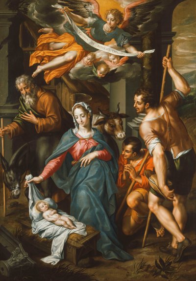 Klanění pastýřů, od Hendrick de Clerck