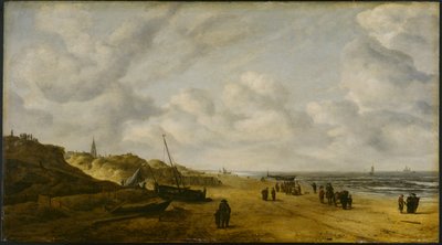 Pohled na Scheveningen Sands, cca 1630 (předkonzervace; viz také 1112739) od Hendrik van Anthonissen