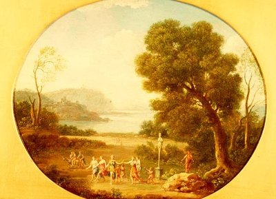 Bacchic Revelers Dancing by a Herm od Hendrik van Lint