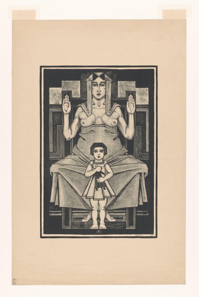 Symbolické znázornění: mateřství od Henk Schilling (signed by artist)