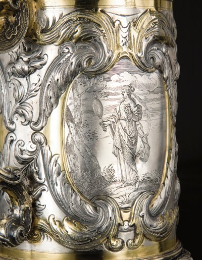 Detail korbelu, Danzig, cca 1670 (balíček pozlacené stříbro) (viz také 469708 a 469710) od Hennick (attr. to) Probst