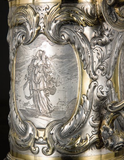 Detail korbelu, Danzig, cca 1670 (balíček pozlacené stříbro) (viz také 469708 a 469710) od Hennick (attr. to) Probst
