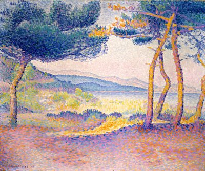 Borovice podél pobřeží od Henri Edmond Cross