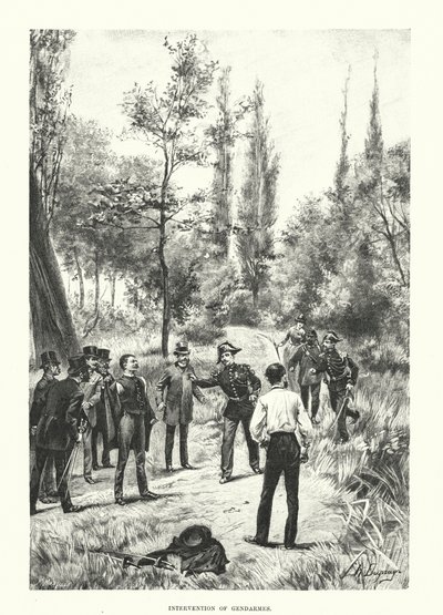 Zásah četníků (rytina) od Henri-Louis Dupray