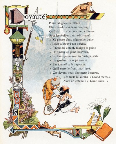Ilustrace k "Abecedě dobrých příkladů", cca 1890 (rytina) od Henri (1858-1924) Gray